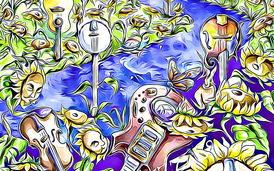 This Week in Grateful Dead History: Week 13 - March 23, 1974Comic book colors on a violin river